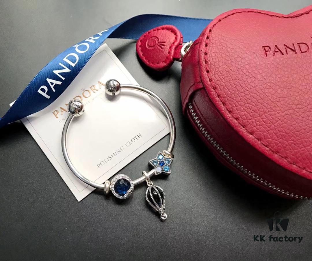 Pandora ❄️ New Year's Collection Recommendation | Premium Customizable Bracelet with 925 Sterling Silver, Imported Eight Hearts and Arrows Rhinestones, Enamel Accents