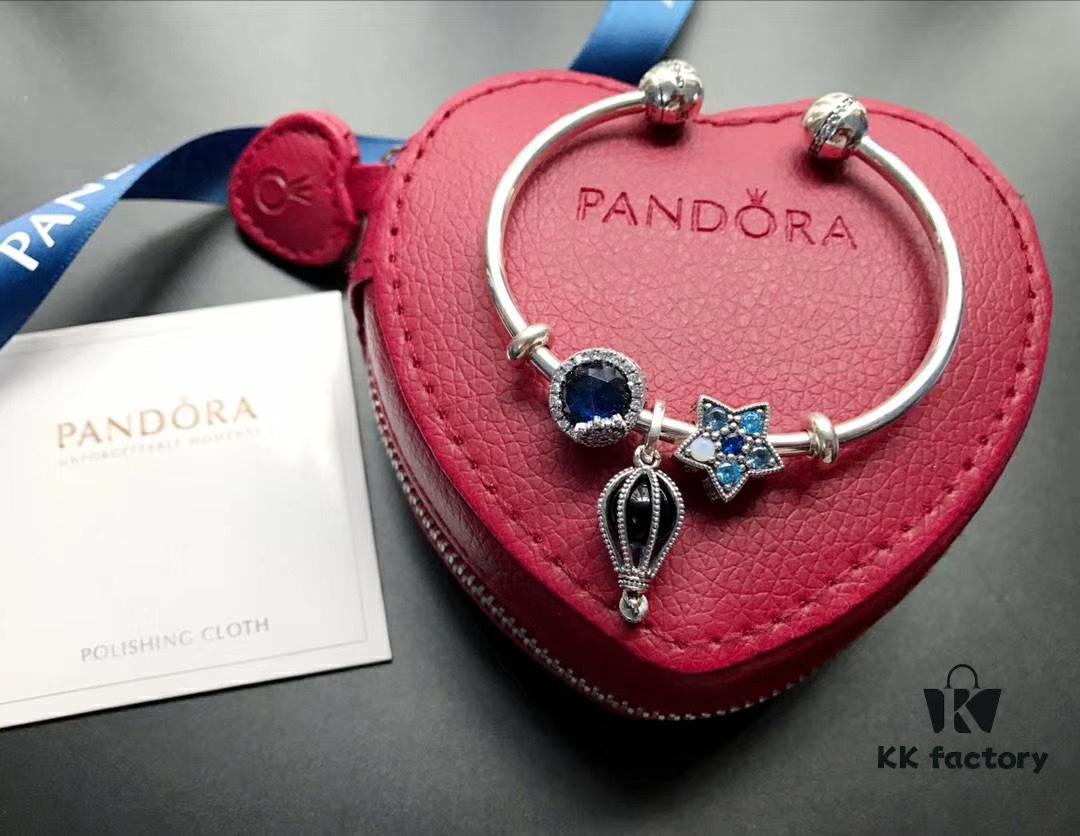 Pandora ❄️ New Year's Collection Recommendation | Premium Customizable Bracelet with 925 Sterling Silver, Imported Eight Hearts and Arrows Rhinestones, Enamel Accents