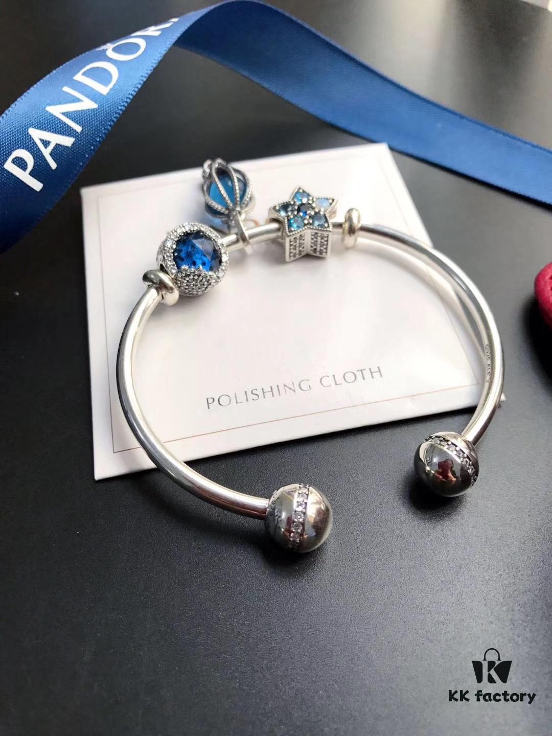 Pandora ❄️ New Year's Collection Recommendation | Premium Customizable Bracelet with 925 Sterling Silver, Imported Eight Hearts and Arrows Rhinestones, Enamel Accents