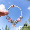 Pandora Pandora Peach Blossom Pink Enamel Flower New Arrival! Made with counter materials, perfectly crafted one-to-one, quality comparable to official store products!