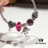 Pandora Enchanted Passionate Pink Bella Valentine's Day New Arrival! 1:1 Perfect Craftsmanship with Store-Quality Materials