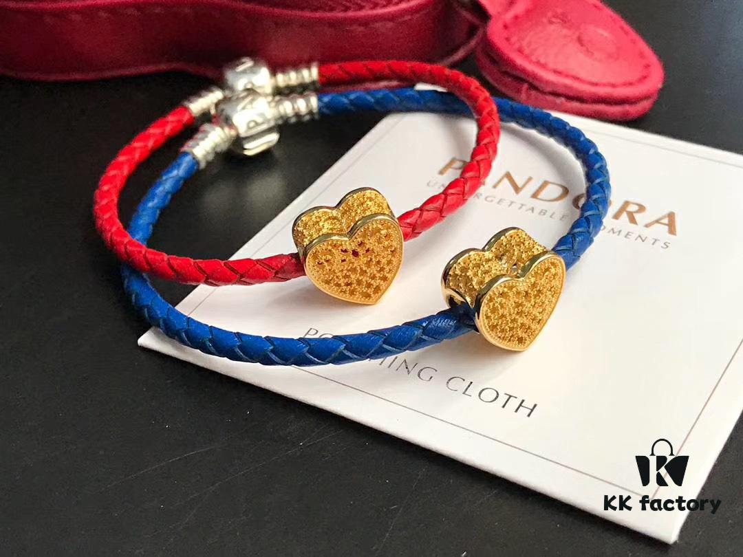 Pan Family New Year Matching Red String Bracelets, Red and Blue Couple Set, Symbolizing Undying Love, 925 Sterling Silver with 18K Thick Gold Plating, Customizable Size