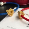 Pan Family New Year Matching Red String Bracelets, Red and Blue Couple Set, Symbolizing Undying Love, 925 Sterling Silver with 18K Thick Gold Plating, Customizable Size