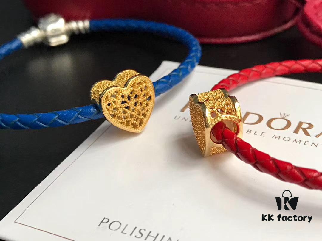 Pan Family New Year Matching Red String Bracelets, Red and Blue Couple Set, Symbolizing Undying Love, 925 Sterling Silver with 18K Thick Gold Plating, Customizable Size