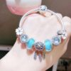 Pandora Night Glow Mint Dreamcatcher Necklace – High-Quality Reproduction with Authentic Materials