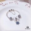 Pandora Elegant Bubble White and Blue Snowflake ❄️ New Arrival! High-Quality Replica with Cabinet-Grade Materials, Perfect Craftsmanship Comparable to Authentic Counter Version! Featuring Elegant White Bubble Glass, Crystal-Clear Snowflakes ❄️, Blue Snowflake Pendant. Made with S925 Silver and Comes with Original-Like Packaging! 🍃🌺