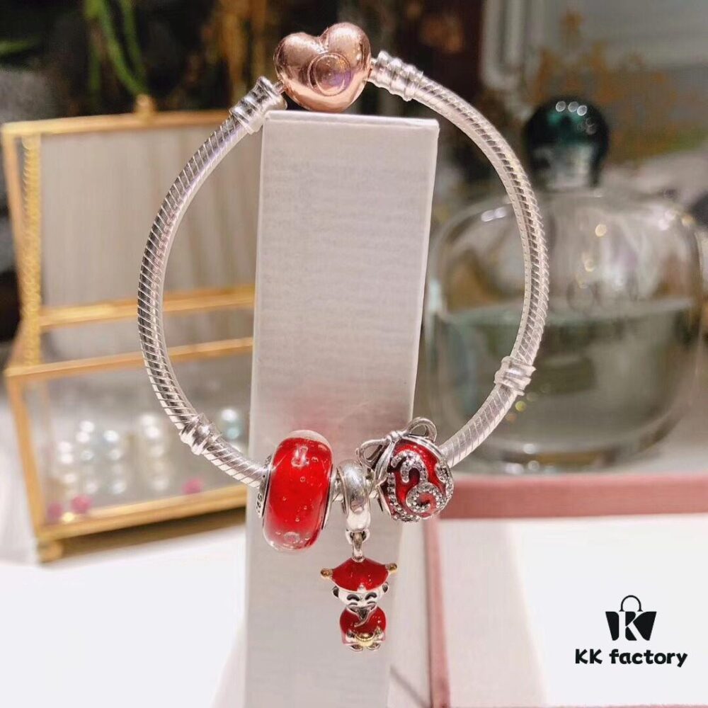 Pandora Red Fortune God Pendant - New Arrival, High-Quality Replica with Authentic Materials
