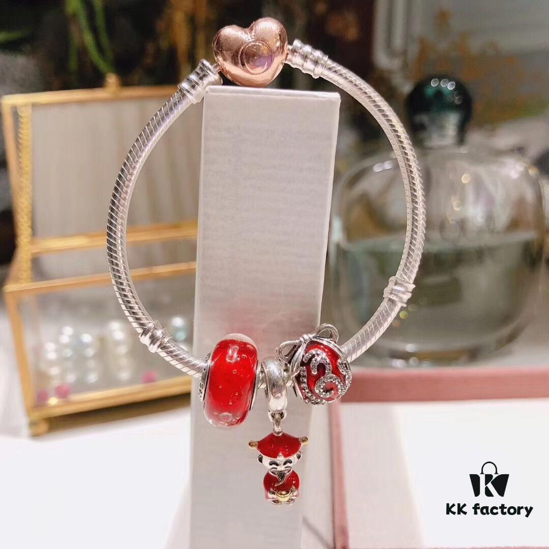 Pandora Red Fortune God Pendant - New Arrival, High-Quality Replica with Authentic Materials