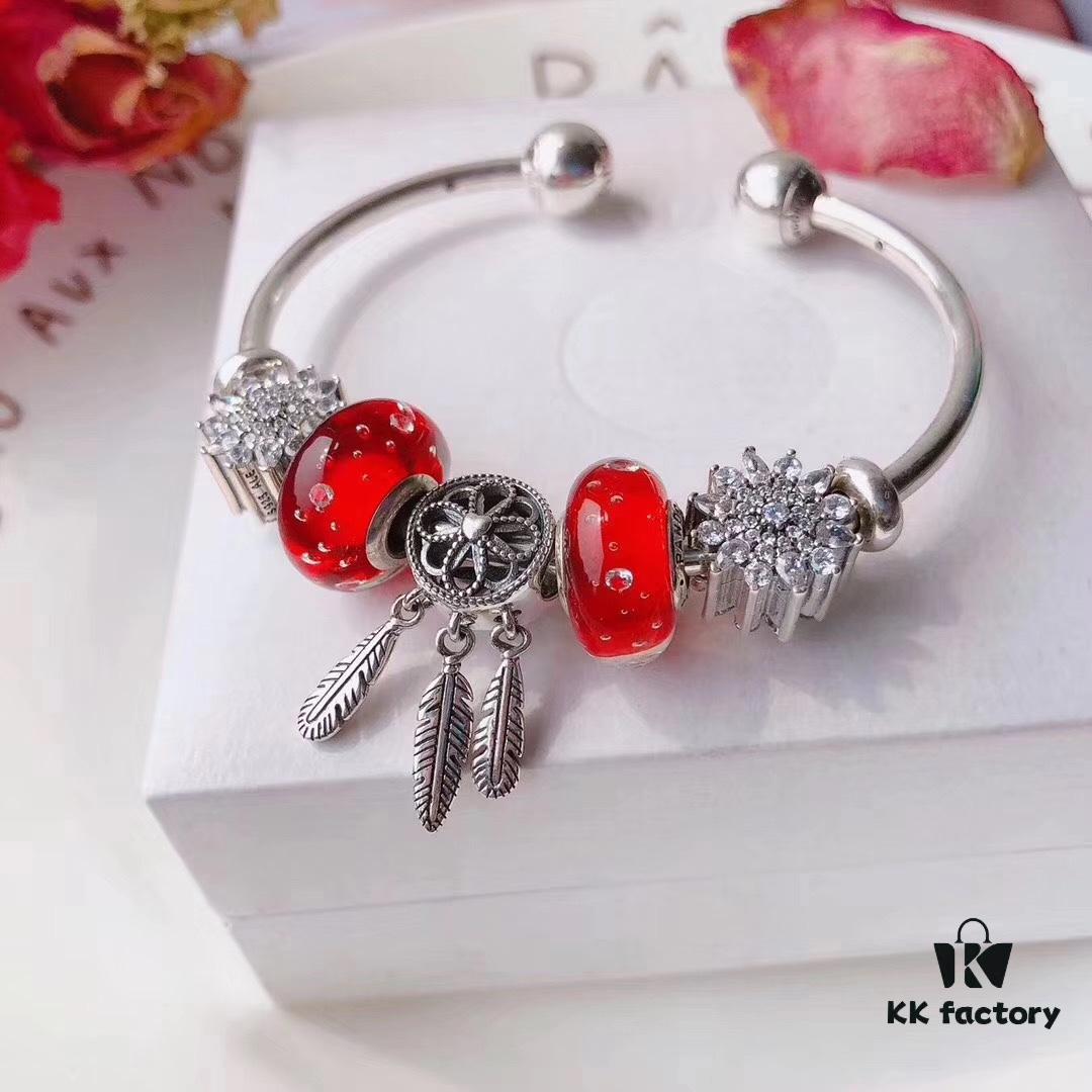 Pandora Bubble Red Sparkle Romantic Dream Catcher New Arrival! High-Quality Replica with Authentic Materials