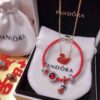 Pandora New Year Flash Sale: Red Swan Necklace + Pandora Red String Bracelet Set