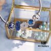 Pandora Pandora Shiny Blue Key 🔑 New Arrival! Imported Thai Shiny Blue Silver Wire Faceted Glass, Sparkling ✨ Snowflake ❄️, Brilliant Blue Luster, Elegant White Cherry Blossom 🌸 Openwork Bead, Sparkling Diamond Key 🔑, Supports Official Counter Cleaning, S925 Silver with Official Packaging! 🍃🌺