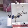 Pandora Pandora Shiny Blue Key 🔑 New Arrival! Imported Thai Shiny Blue Silver Wire Faceted Glass, Sparkling ✨ Snowflake ❄️, Brilliant Blue Luster, Elegant White Cherry Blossom 🌸 Openwork Bead, Sparkling Diamond Key 🔑, Supports Official Counter Cleaning, S925 Silver with Official Packaging! 🍃🌺
