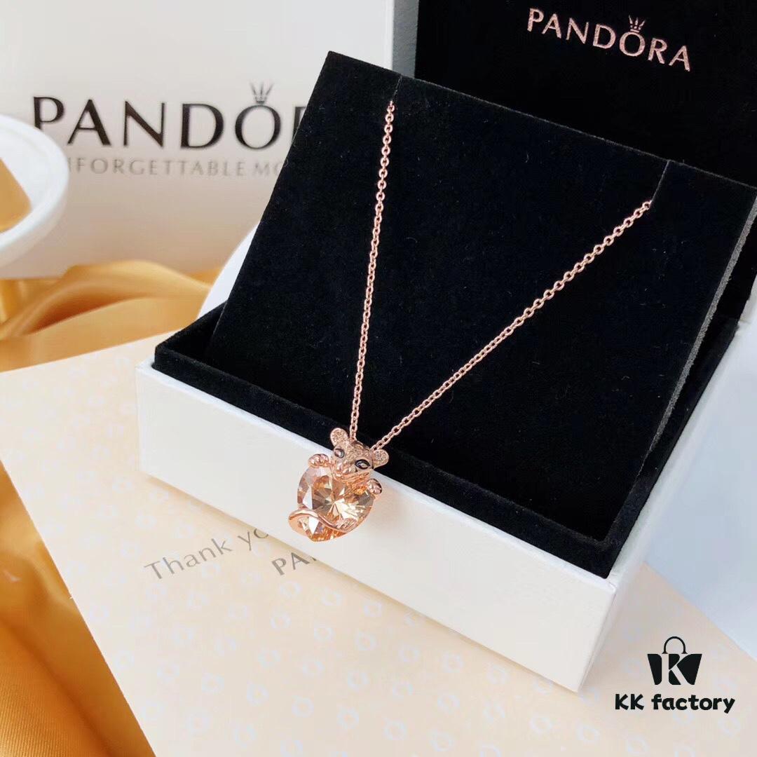 PANDORA Sparkling Princess Lion Heart Necklace