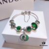 Pandora Fresh Green Clover Lucky Charm - New Arrival, Premium Replica with Authentic Materials