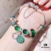 Pandora Fresh Green Clover Lucky Charm - New Arrival, Premium Replica with Authentic Materials