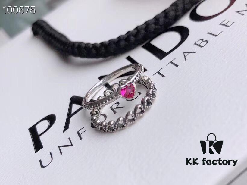 Classic Bestseller 🔥 Official Website Same Style Pandora 'Heart' Personalized Stackable Ring 💍