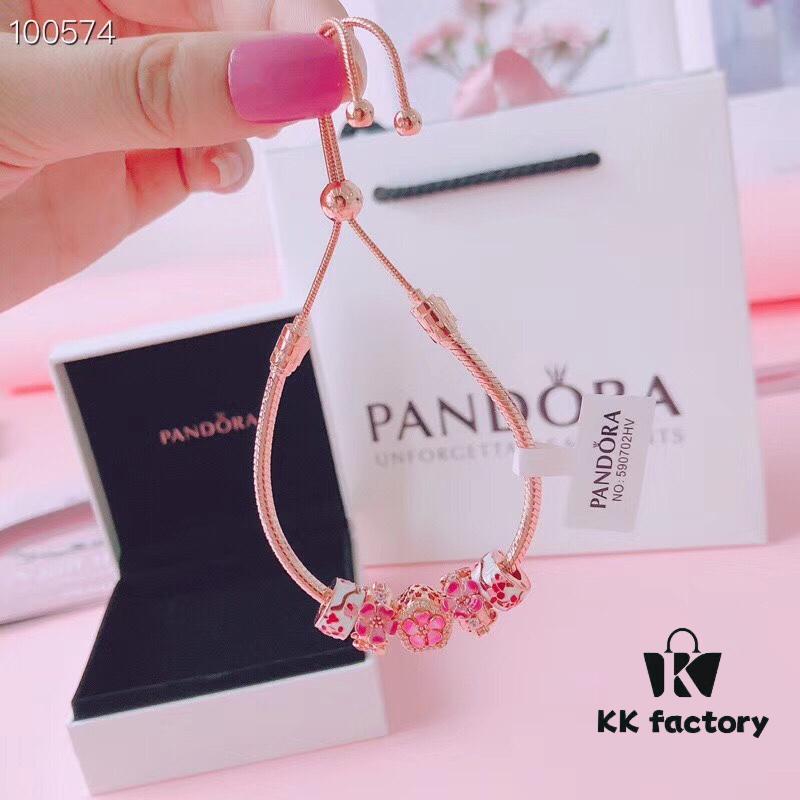 Pandora Manman Peach Blossom Series 'Blooming Splendor' Adjustable Bracelet