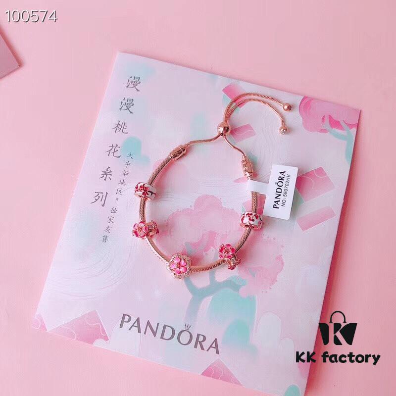 Pandora Manman Peach Blossom Series 'Blooming Splendor' Adjustable Bracelet