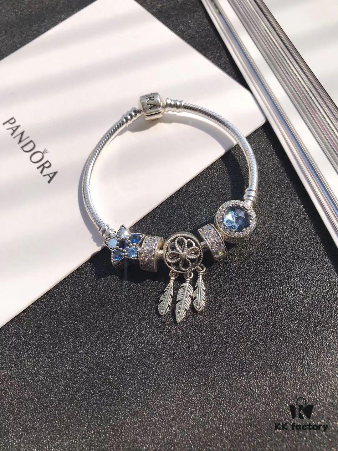 Pandora Sacred Dreamcatcher Series! 925 Sterling Silver, Full Weight, Authentic Engraving, Exquisite Enamel Craftsmanship, Hand-Set Imported Sparkling Zirconia Stones!