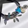 Pandora Dreamcatcher Collection Summer Style ☀ 925 Sterling Silver Bead with Leather Bracelet Strap