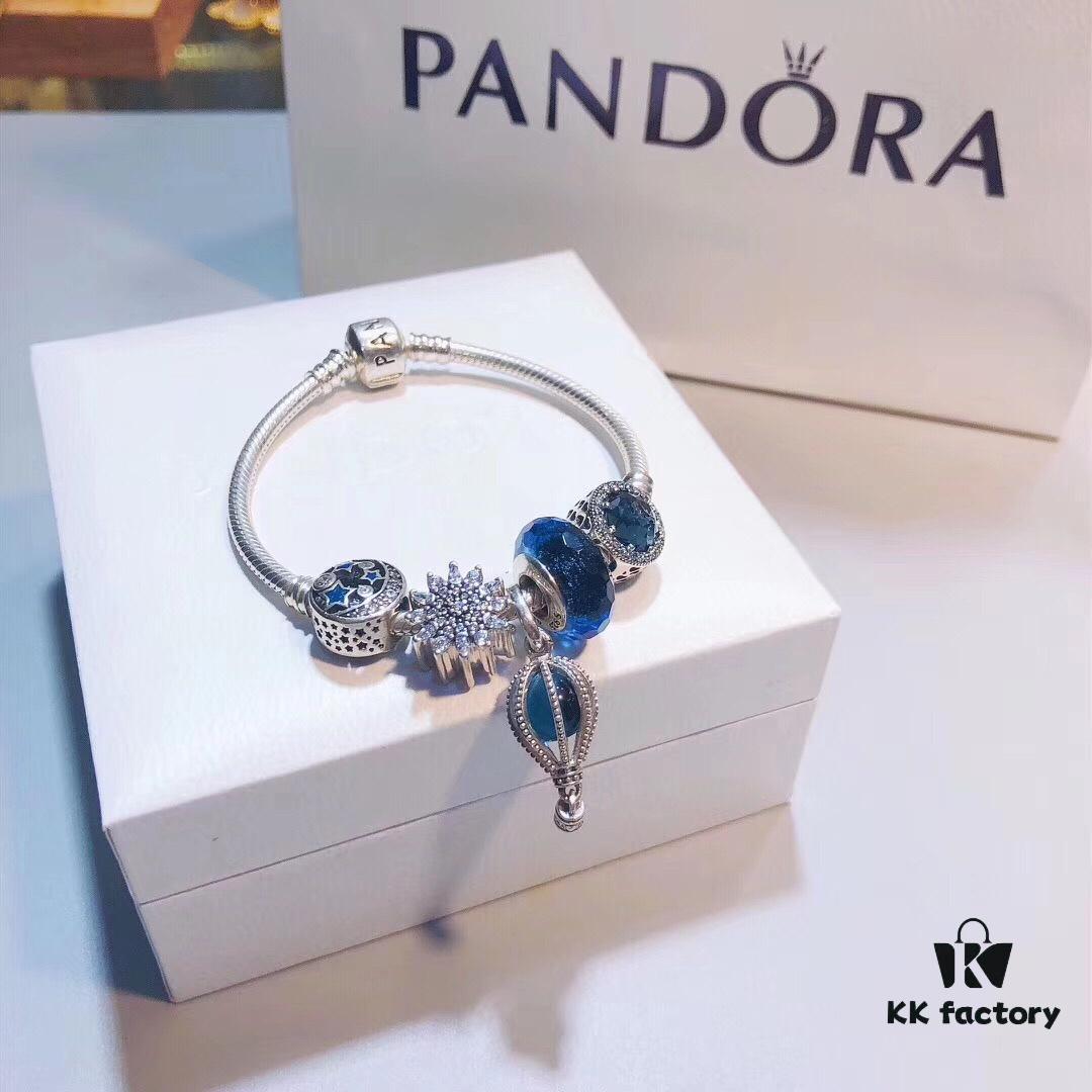 Pandora Blue Hot Air Balloon New Arrival! Premium Craftsmanship with Authentic Materials, Exquisite Cut Glass and Sparkling Rhinestones