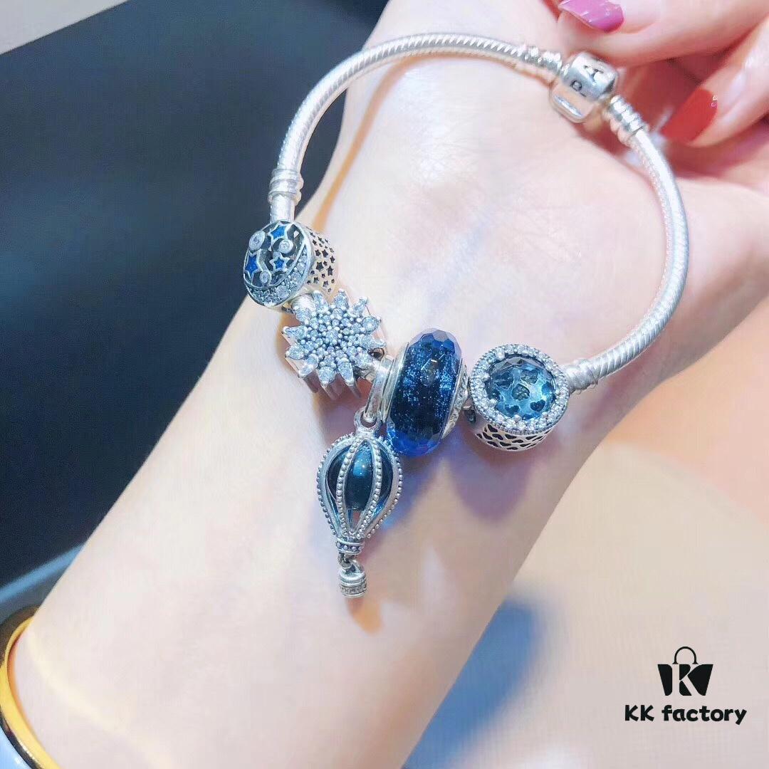 Pandora Blue Hot Air Balloon New Arrival! Premium Craftsmanship with Authentic Materials, Exquisite Cut Glass and Sparkling Rhinestones