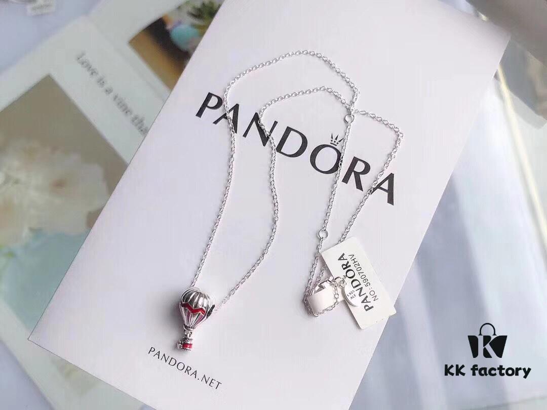 Exclusive 👏 Pandora's Latest 'Red Hot Air Balloon' Necklace Set from Official Website, 925 Silver Hot Air Balloon Charm Adorned with Sweet Pink and White Accents 💕 Symbolizing a Slow-Living Lifestyle and Big, Real Dreams… Exquisitely Enchanting ✨✨