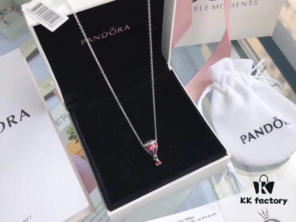 Exclusive 👏 Pandora's Latest 'Red Hot Air Balloon' Necklace Set from Official Website, 925 Silver Hot Air Balloon Charm Adorned with Sweet Pink and White Accents 💕 Symbolizing a Slow-Living Lifestyle and Big, Real Dreams… Exquisitely Enchanting ✨✨