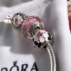Pandora • Peach Blossom Series • Genuine 925 Sterling Silver Bracelet with Enamel and Zirconia Detail