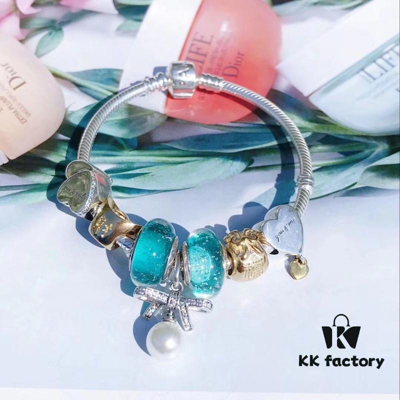 Pandora Night Glow Mint Pearl Bow New Arrival! 1:1 Perfect Craftsmanship with Counter Materials, Quality Comparable to Official Stores!