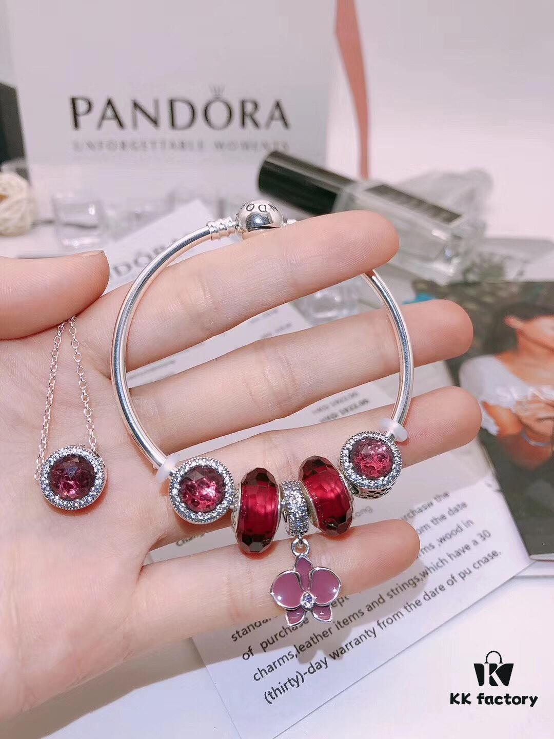 Pandora Elegant Set (Bracelet + Necklace) with Full Counter Packaging - 9 Stylish Choices for You