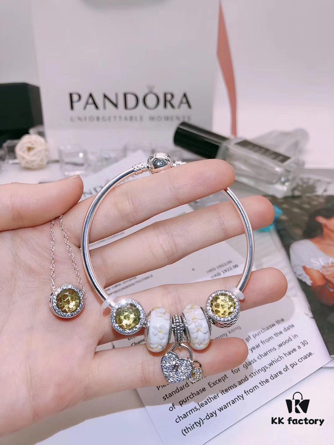 Pandora Elegant Set (Bracelet + Necklace) with Full Counter Packaging - 9 Stylish Choices for You