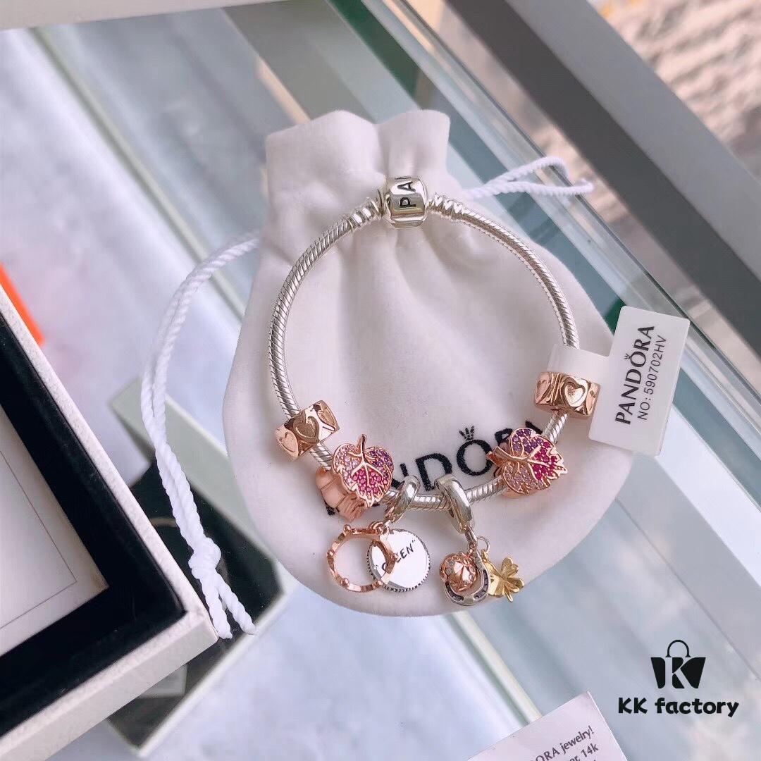 New Autumn Collection ✨ Brilliantly Launched 🔝 Pandora 'Radiant Falling Leaves' Bracelet Set – Official Website Same Style