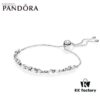 PANDORA Glacier Beauty 925 Silver Bracelet with Adjustable Length