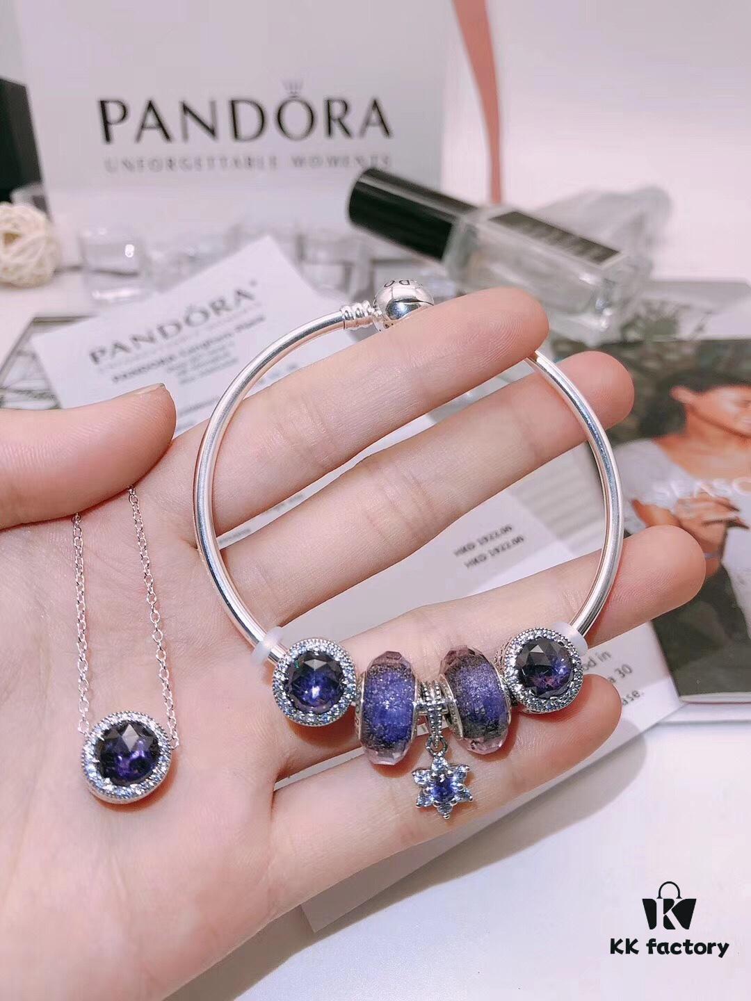 Pandora Elegant Set (Bracelet + Necklace) with Full Counter Packaging - 9 Stylish Choices for You