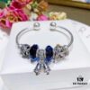 Pandora Pandora Enchanted Blue Magic Bell New Arrival, Brilliantly Cut Blue Glass Bell, Fairy Tale Pumpkin Carriage, Sparkling Blue Snowflake Bead, Magic Bell Pendant, S925 Silver with Official Store Packaging