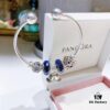 Pandora Pandora Enchanted Blue Magic Bell New Arrival, Brilliantly Cut Blue Glass Bell, Fairy Tale Pumpkin Carriage, Sparkling Blue Snowflake Bead, Magic Bell Pendant, S925 Silver with Official Store Packaging