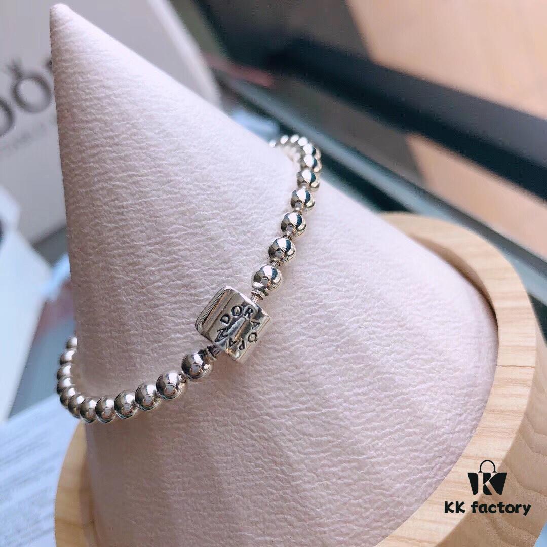Official Website Same Style Pandora Bracelet 💫 925 Sterling Silver Bead-Set Charm Bracelet, Classic and Timeless, Brand New Design Inspired by Body Piercing Art and Punk Style