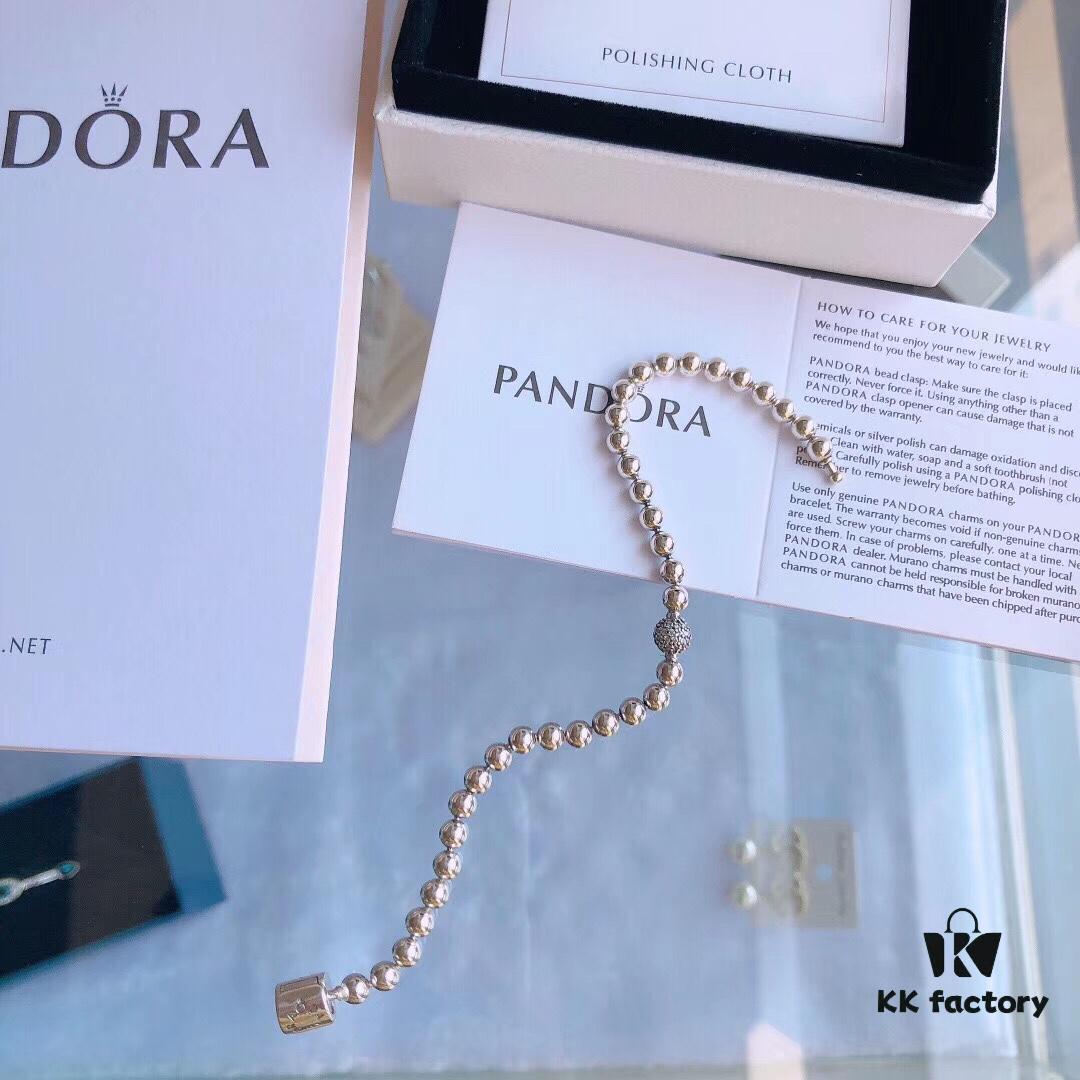 Official Website Same Style Pandora Bracelet 💫 925 Sterling Silver Bead-Set Charm Bracelet, Classic and Timeless, Brand New Design Inspired by Body Piercing Art and Punk Style