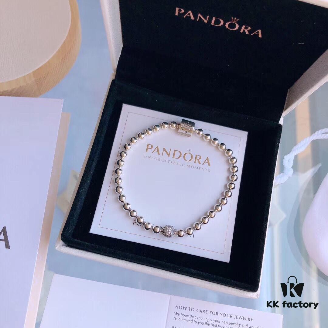 Official Website Same Style Pandora Bracelet 💫 925 Sterling Silver Bead-Set Charm Bracelet, Classic and Timeless, Brand New Design Inspired by Body Piercing Art and Punk Style