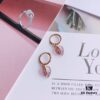 PANDORA Pandora Official Website Same Style 'Glass Falling Leaves' Rose Gold Fall Leaf Earrings, Pink Murano Glass Leaf Earrings ✨ Hand-Polished Glass Leaf Each Piece 🍂