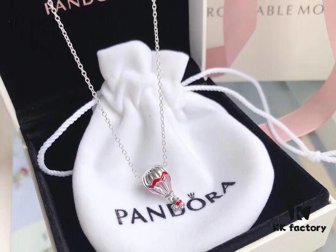 Exclusive 👏 Pandora's Latest 'Red Hot Air Balloon' Necklace Set from Official Website, 925 Silver Hot Air Balloon Charm Adorned with Sweet Pink and White Accents 💕 Symbolizing a Slow-Living Lifestyle and Big, Real Dreams… Exquisitely Enchanting ✨✨