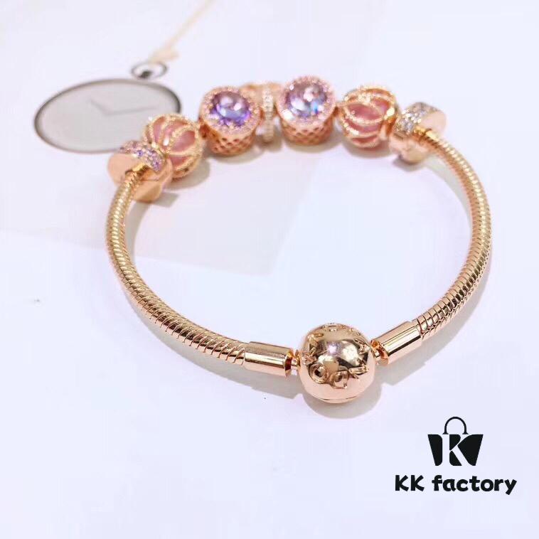 Pandora Rose Gold Series - Shiny Purple New Arrival! Non-fading, Hypoallergenic, Premium Materials Customized to Match Original Store Quality