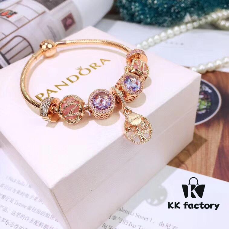 Pandora Rose Gold Series - Shiny Purple New Arrival! Non-fading, Hypoallergenic, Premium Materials Customized to Match Original Store Quality