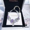 Pandora Pandora Silver Wire Purple Pearl Bow NEW! Highest Quality on Market, Compatible with Official Store Cleaning! Made with Authentic Materials, Imported Thai Original Purple Glass Silver Wire, Sparkling Diamond Cat's Eye, Diamond Purple Charm Clip, Valentine's Day Double Heart, Mickey Car with Pearl Bow Pendant. S925 Silver with Official Packaging!