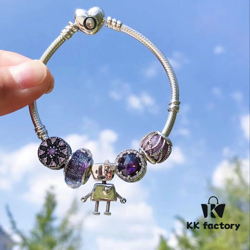 Pandora Bella in Purple with Sterling Silver - Authentic Grade Imported from Thailand