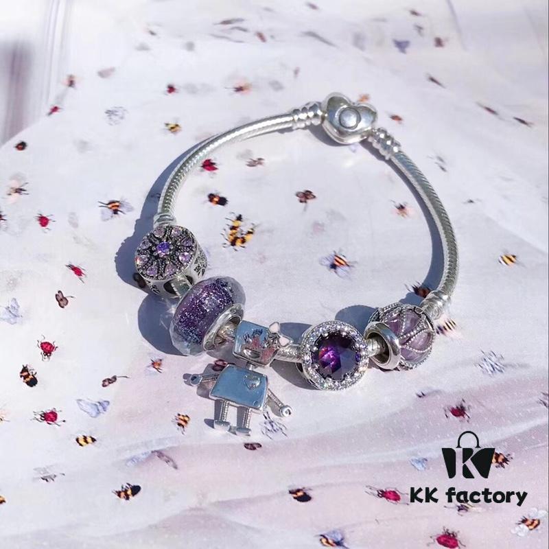 Pandora Bella in Purple with Sterling Silver - Authentic Grade Imported from Thailand