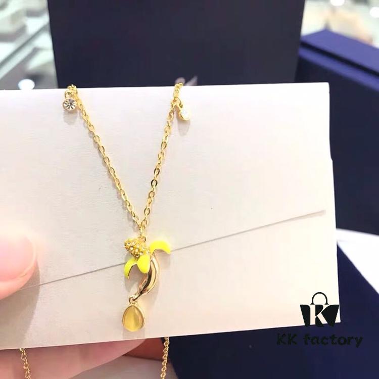 Swarovski New Arrival Summer Yellow Banana Fruit Necklace