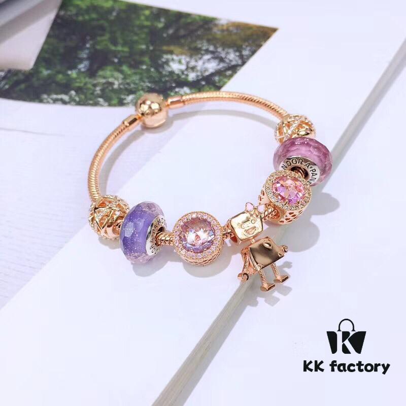 Pandora Rose Gold Series, Cute Bella New Arrival! ❌ Non-fading, Hypoallergenic, High-end Customized with Original Store Materials! Hollow-out Galaxy, Original Glass, Sparkling Cat's Eye, Little Bella Pendant