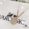 Swarovski 2019 Red Ladybug Hoop Necklace, Cute and Sweet Gift for Girlfriend, Flawless and Full of Vitality